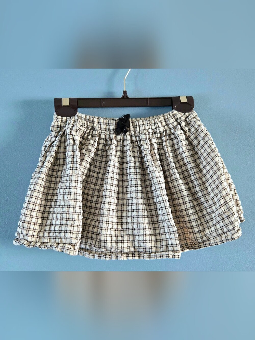 *Back To School* Zara Kids Plaid Smocked Waist Mini Skort (Size 9)